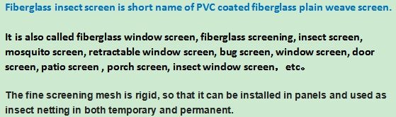 Fireproof grey color fiberglass window screen insect screen